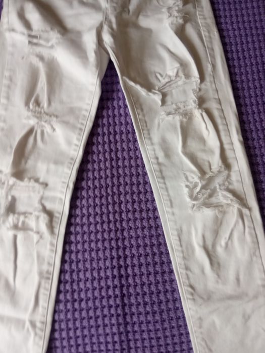 Spodnie białe denim rozm 40