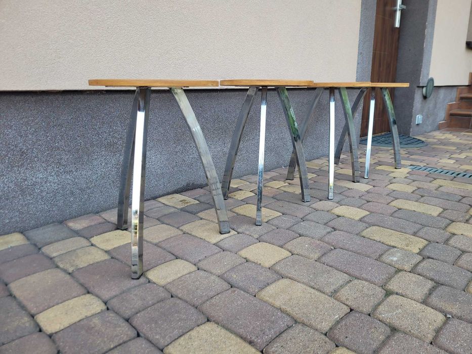 4 x Taboret Chromowany Design