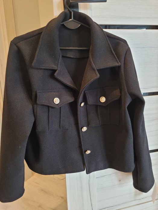Nowa krótka katana flanelowa kieszenie