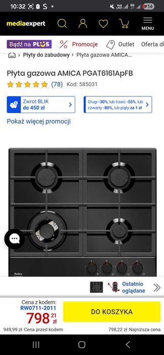 Sprzedam płyta gazowa