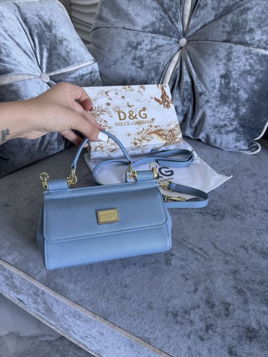 Голубая маленькая сумка люкс бренд