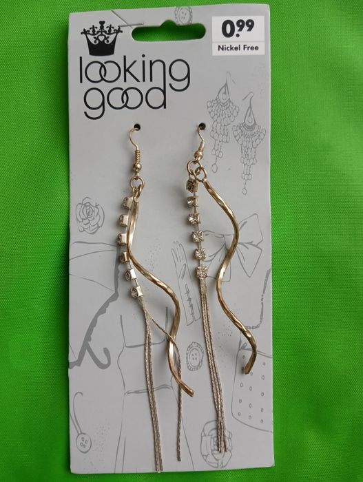 Długie wiszące kolczyki damskie