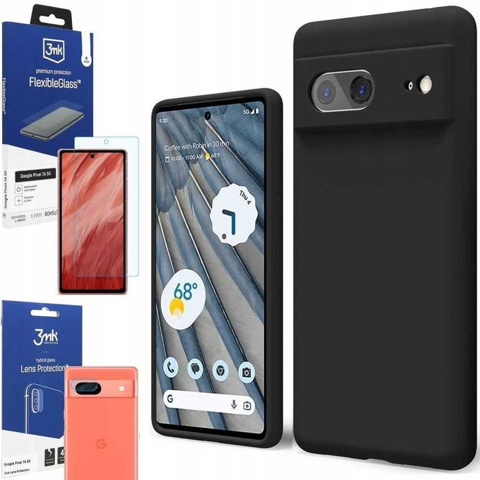 PIXEL 7a Etui Silikonowe + Gratis SZKŁO na przód i na aparat
