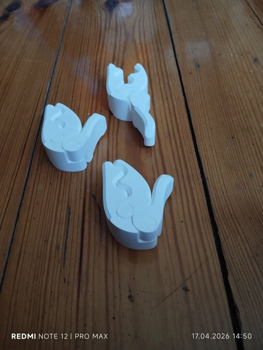 Zestaw 3 klamerek z drukarki 3D