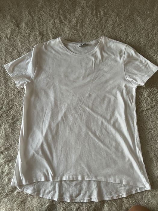 T-shirt białumy Zara M