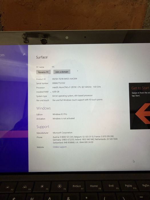 Microsoft Surface 3 (wersja LTE) 1657 laptop tablet 128gb klawiatura stacja dokujaca
