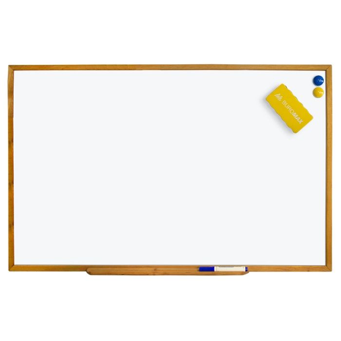 Магнітно-маркерна дошка у дерев'яному профілі. Дошка-планер