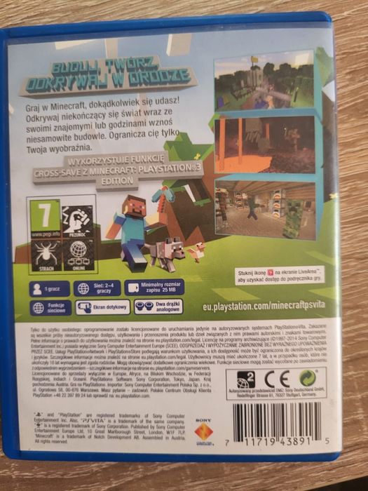 Gra MINECRAFT na psvite