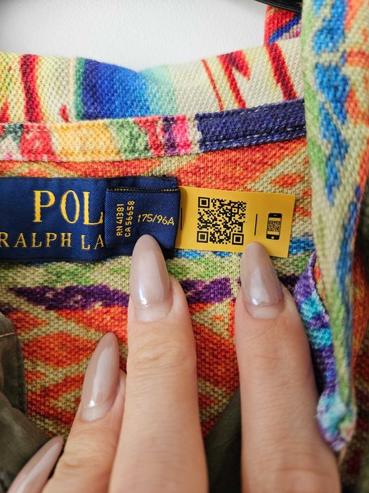 Kolorowa bluza z kapturem Polo Ralph Lauren, azteckie wzory