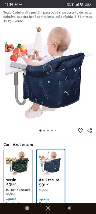 Cadeira bebe refeições