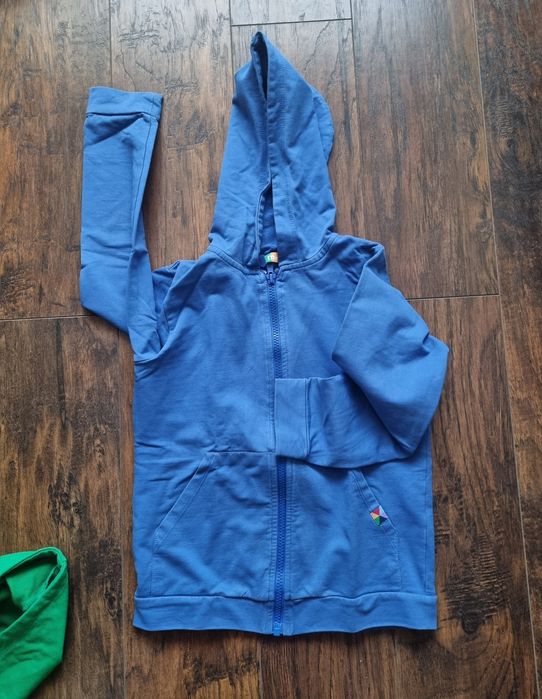 Niebieska bluza z kapturem MyBasic  rozm 122-128