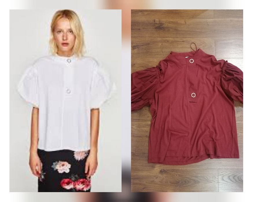 Bordowa Bluzka Zara S