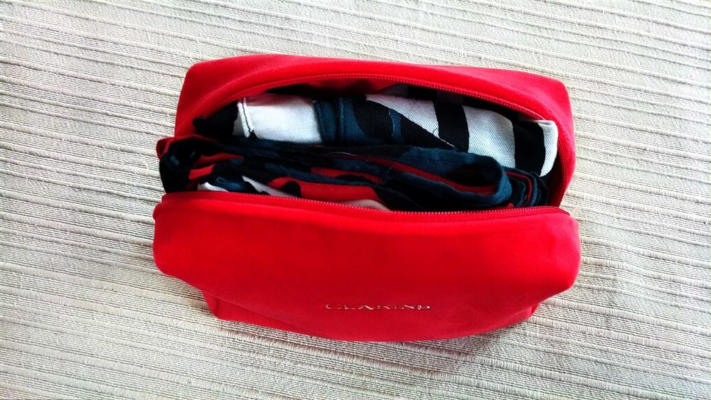 Lenço grande pareo colorido e bolsa