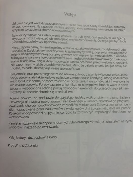 Kodeks zdrowego życia - komiks