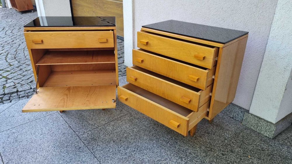 Szafki nocne Novy Domov Czechosłowacja lata 60 Mezulanik Design PRL