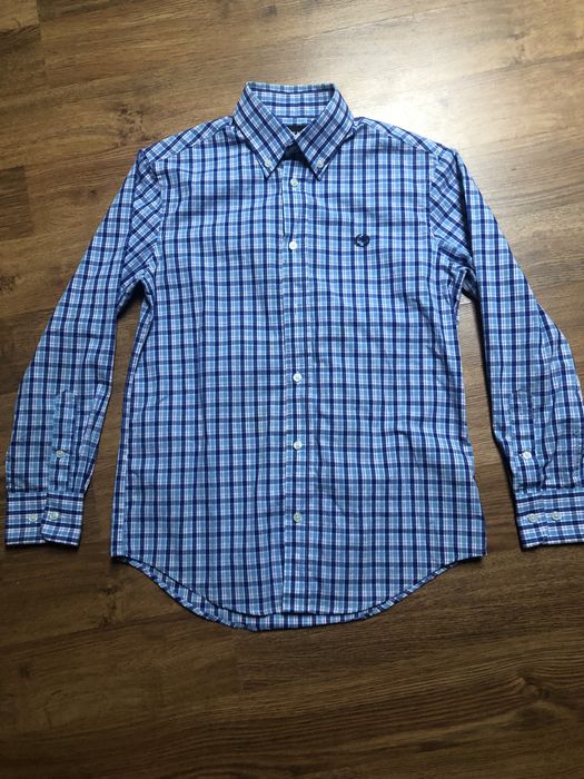 Koszula Ralph Lauren w kratkę chłopięca wizytowa 12 długi rękaw Lauren