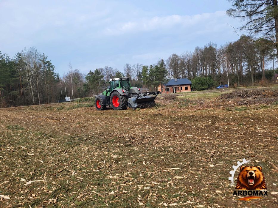 Mulczowanie wgłębne i powierzchniowe działek, usuwanie zarośli, frezowanie pni - Dynów