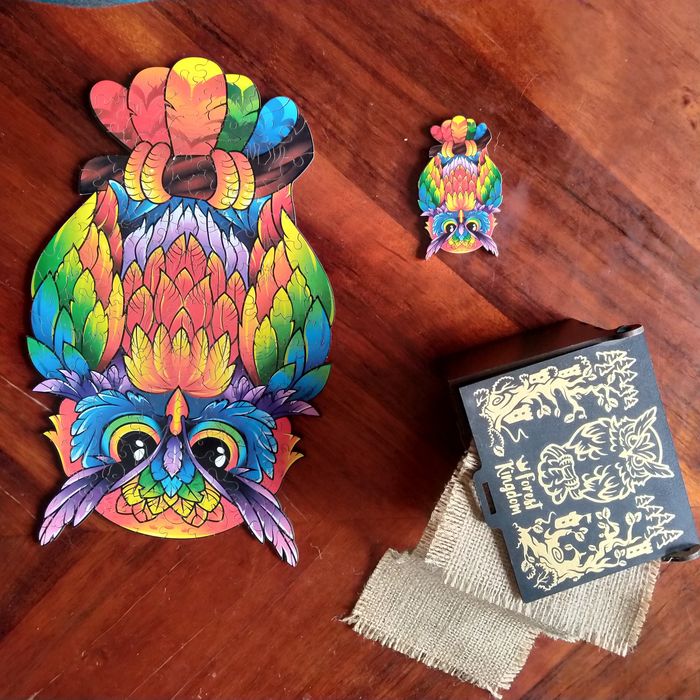 Дерев'яний пазл Таємнича сова в коробці