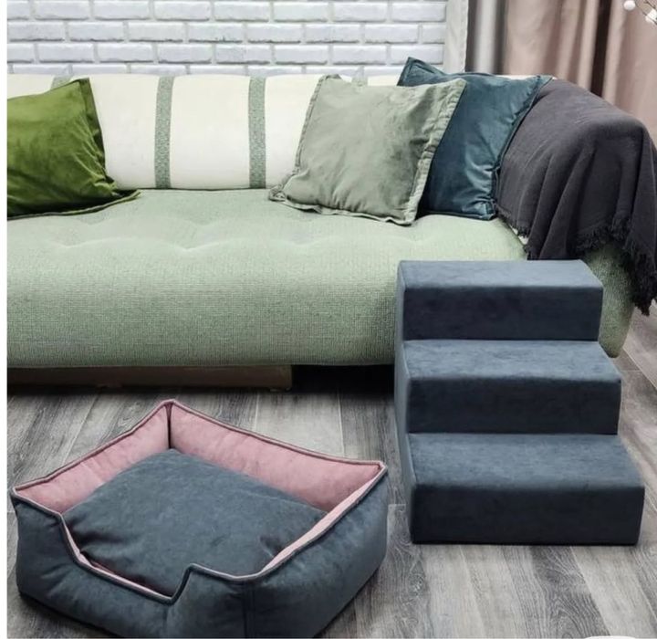 Дом пандус сходи будинок лежак ступеньки с домиком лежанка для собак