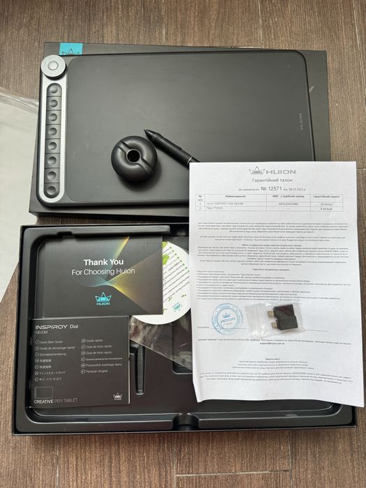 Графічний планшет Huion Inspiroy Dial Q620M бездротовий