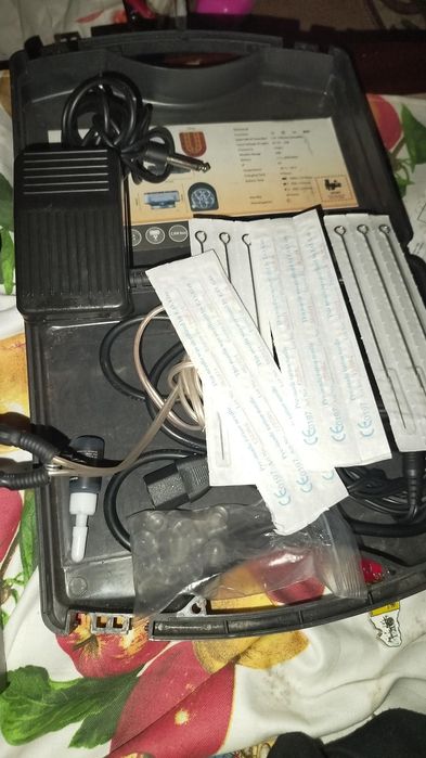 Kit de tatuagem 3 máquinas