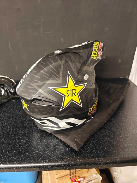 Kask Crossowy Airoh Rockstar + Gogle