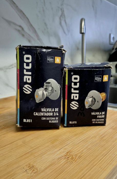 Válvulas ARCO 3/4 para esquentador e fogão – NOVAS