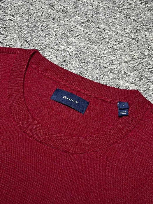 Чоловічий меланжевий светр GANT - 100% Merino Wool - Розмір L