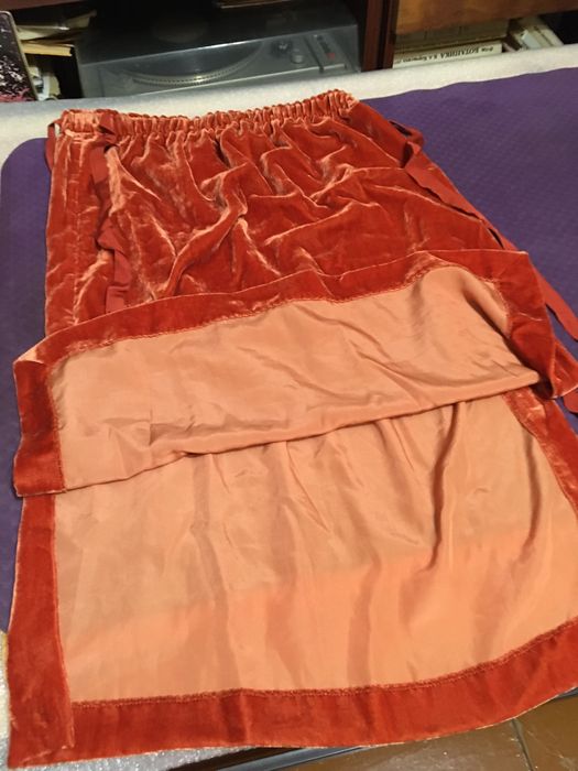 H&M юбка плюш терракотовая новая