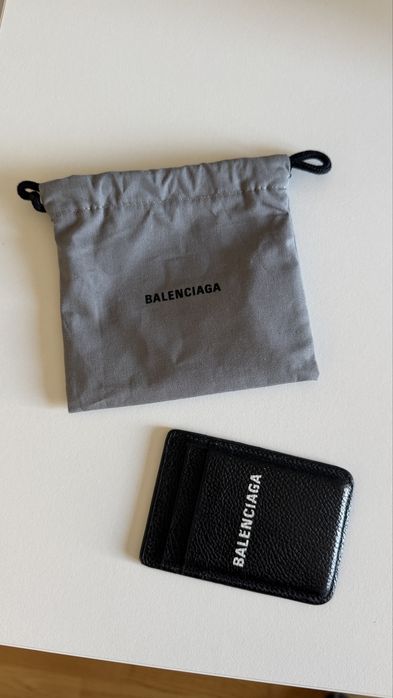 Oryginalny skórzany portfel Balenciaga MagSafe woreczek Stan idealny