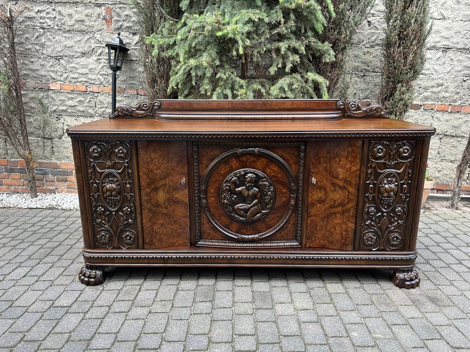 Antyczna Komoda Lwie Łapy Kredens Bufet Antyk Unikat Po Renowacji !
