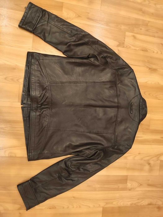 Мужская кожаная куртка размер 54