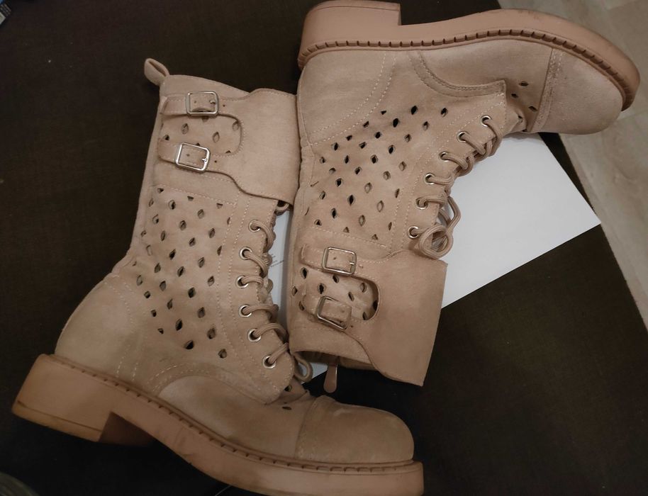 Jenny Fairy_Botki Damskie_Beż/ Beż/ Zamsz_37_Okazja