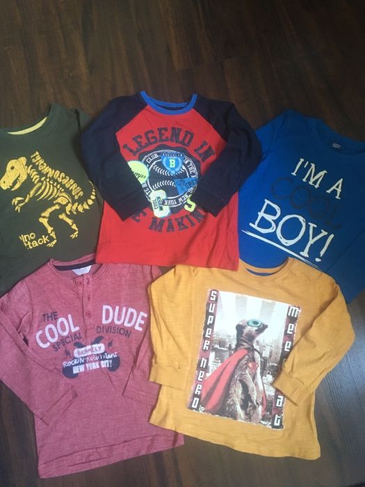 Bluzka, koszulka chłopięca r. 98/104. Cena za całość.