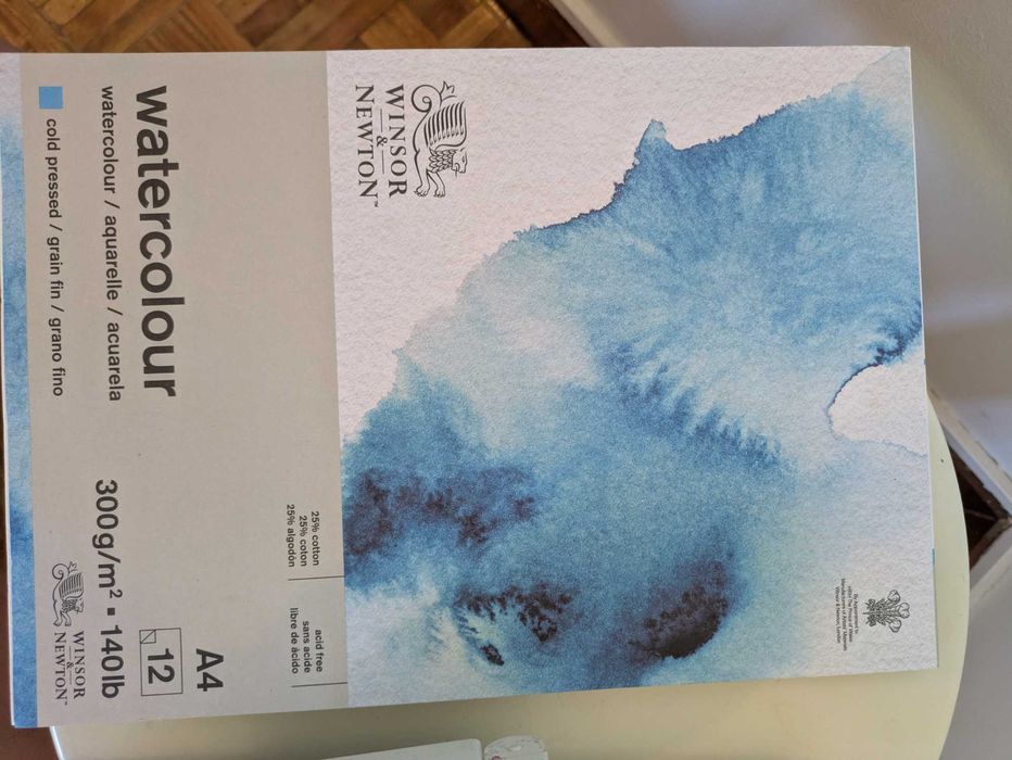 Kit de aguarela – Papel A4 Winsor & Newton + 2 paletas