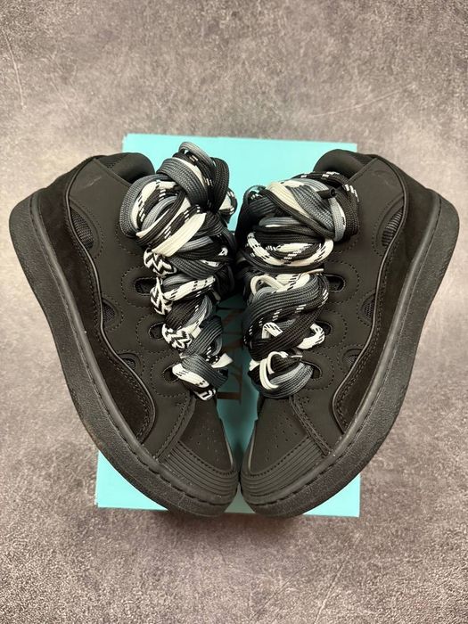 [БЕЗ ПРЕДОПЛАТ] Lanvin Curb Sneakers Black Grey МЕНШ ДУТІ ланивин ланвины ланвини курб сникерс