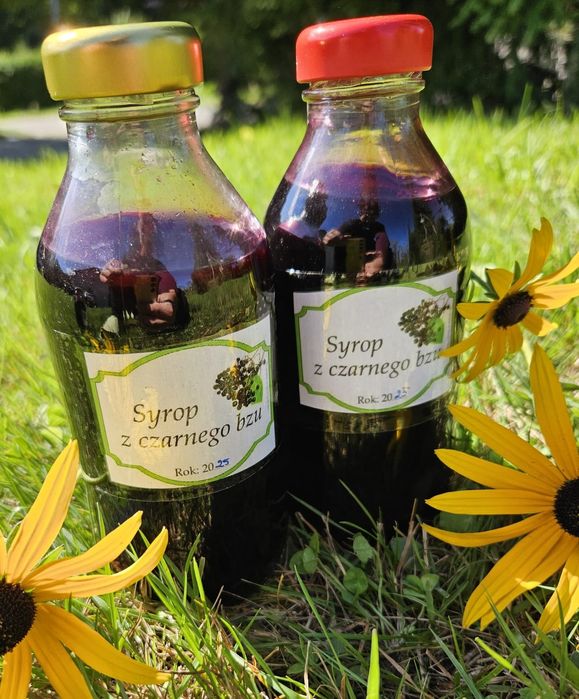 Syrop z czarnego bzu - (kwiaty / owoce) - domowej roboty 330ml