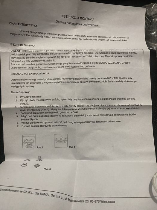 Oprawa halogenowa podtynkowa 5 sztuk