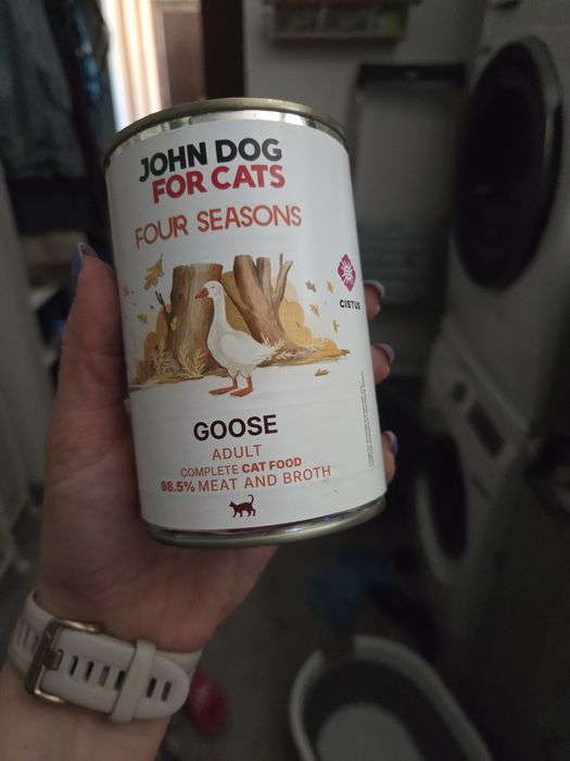Karma mokra dla kota John Dog monobiałkowa GĘŚ 6x400g