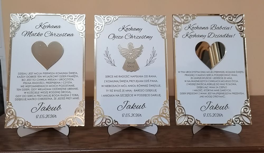 Podziękowania komunijne