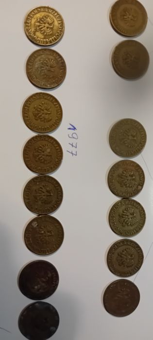 Zestaw 15 szt monet 5 zl  bez znaku menniczego z prl