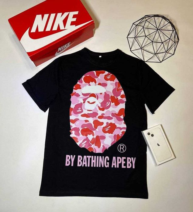 Футболка BAPE ABC/ чорна /Bape/Бейп /футболка унісекс/дешево/ABC