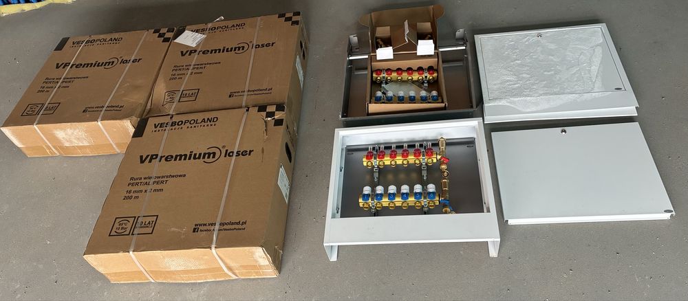 Zestaw ogrzewania podłogowego - Diamond, szafki, rury 16x2 mm