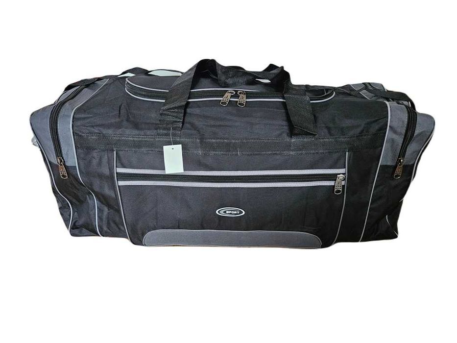 Nowa torba podróżna turystyczna sportowa 80 cm czarna szara 90l 100l