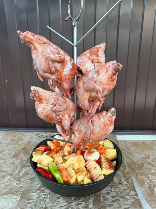 Решётка в ТАНДЫР. Набор гриль 4в1. Сітка - Жаровня - Конус - Ялинка