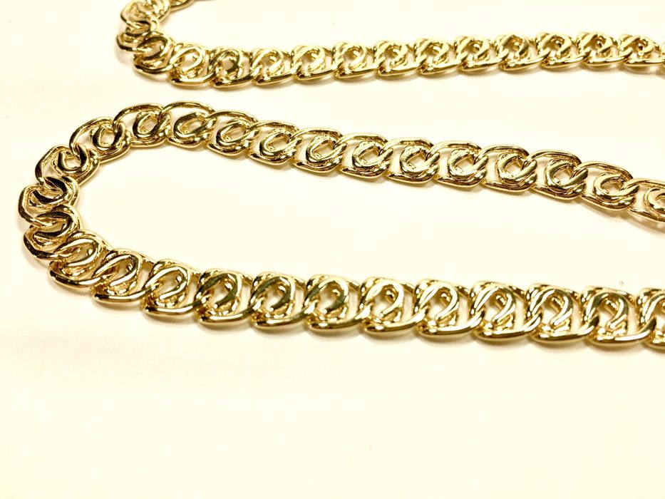 Złoty męski łańcuszek NONNA•wybita próba pozłacany ogniowo 18K