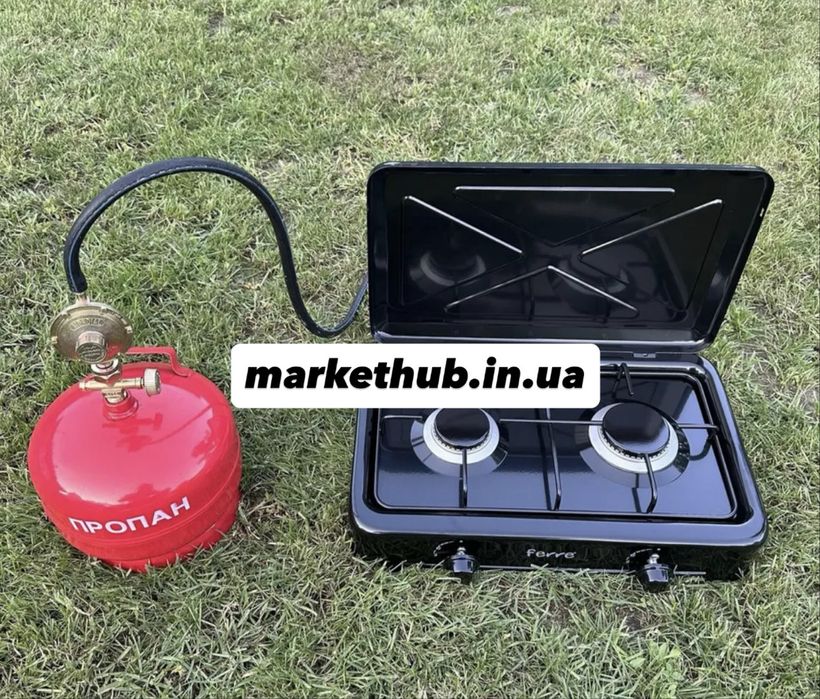 Газовий комплект з плитою / портативна газова плита / 1/2 комфорки/
