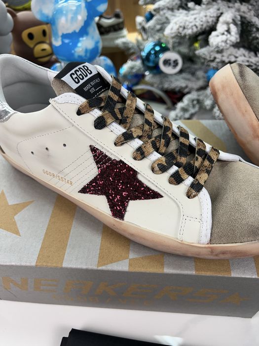 Кеди Golden Goose GGDB / Superstar Beige / Red