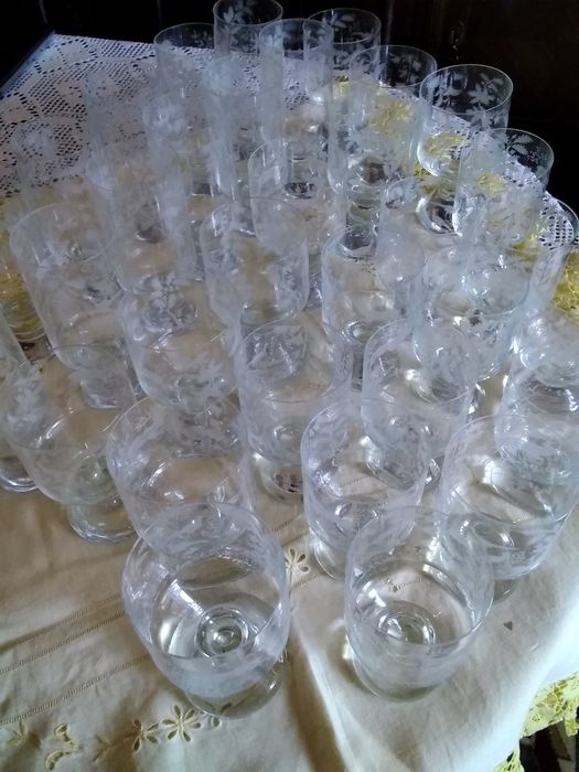 Serviço de Copos de vidro com motivos alusivos ao Natal