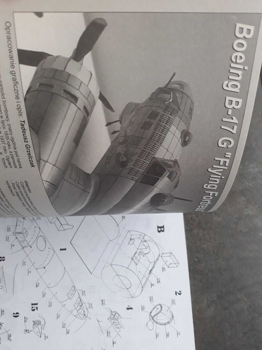 Model Kartonowy Boening B 17G wydawnictwo GPM duży format A3